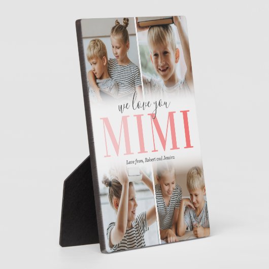 私たちは愛してあなたをミミ写真コラージュ フォトプラーク (側面)