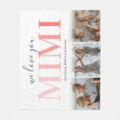 私たちは愛してあなたをミミ写真コラージュ フリースブランケット (正面)