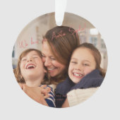 私たちは愛してあなたを愛する写真の手書きモダン オーナメント (正面)