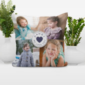 私たちは愛してあなたパパの子供たち写真コラージュ クッション