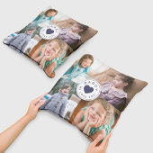 私たちは愛してあなたパパの子供たち写真コラージュ クッション