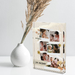 私たちは愛してあなたパパ写真コラージュ フォトブロック