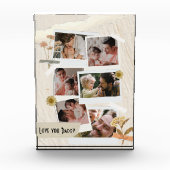 私たちは愛してあなたパパ写真コラージュ フォトブロック (正面)