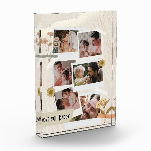 私たちは愛してあなたパパ写真コラージュ フォトブロック (左)
