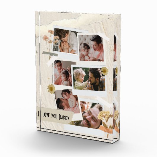 私たちは愛してあなたパパ写真コラージュ フォトブロック (右)