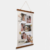 私たちは愛してあなたパパ写真コラージュ 吊り下げ型タペストリー (傾斜あり)