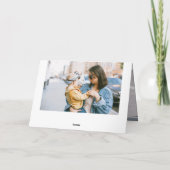 私たちは愛してあなたパパ手書きスクリプトフォトカード カード (裏面)