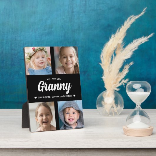 私たちは愛するおばあちゃん家族の形見フォトコラージュ フォトプラーク (側面)