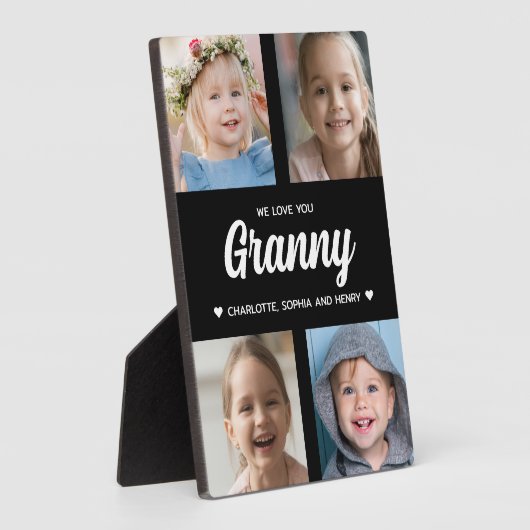 私たちは愛するおばあちゃん家族の形見フォトコラージュ フォトプラーク (側面)