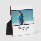 私たちは愛するパパカスタム、写真父の日の枠 フォトプラーク (正面)