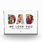 私たちは愛するパパパーソナライズされたコラージュ フォトブロック (正面)