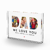 私たちは愛するパパパーソナライズされたコラージュ フォトブロック (右)