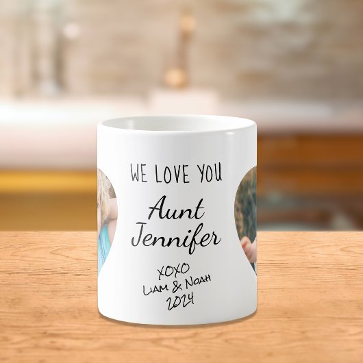 私たちは愛する叔母の写真パーソナライズされた コーヒーマグカップ