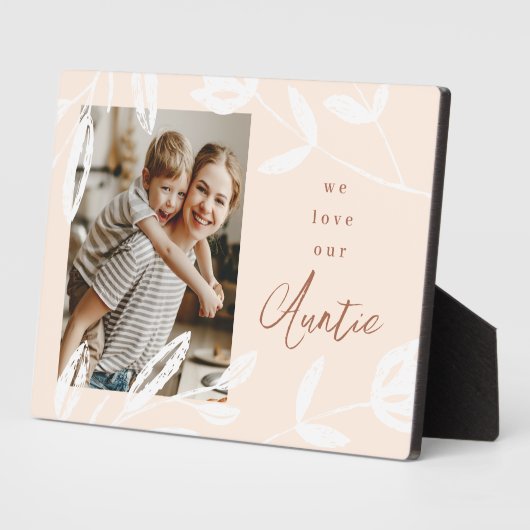 私たちは愛する私たちの叔母の自然のトーンとフローラ写真 フォトプラーク (側面)