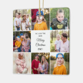 私たちは愛する8つの写真ママのクリスマス セラミックオーナメント (左)
