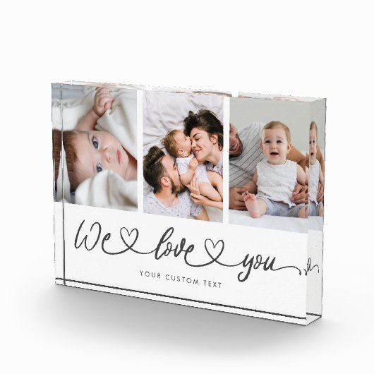 私たちは愛すモダンるハートスクリプト母の日 フォトブロック (右)