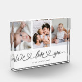 私たちは愛すモダンるハートスクリプト母の日 フォトブロック (左)