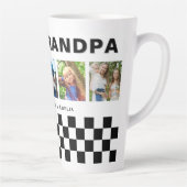 私たちは愛のおじいちゃんチェスのパターン5写真記念 カフェラテマグ (右)