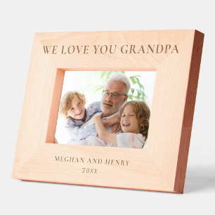 私たちは愛よGRANDPA写真パーソナライズされた枠ギフト レーザー彫刻フレーム