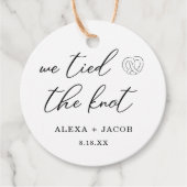 私たちは愛を結びました ウェディング フェイバータグ (正面)