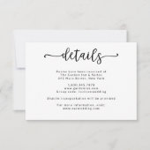 「私たちは愛を結んだ」カリグラフィーの詳細カード 招待状 (正面)