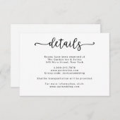 私たちは愛を結んだ 書道 詳細カード 招待状 (正面/裏面)