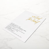 私たちは愛を結んだ 結婚式披露宴のホイル招待状 箔招待状 (回転した状態)