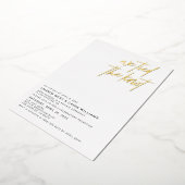 私たちは愛を結んだ 結婚披露宴のホイル招待状 箔招待状 (回転した状態)