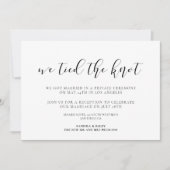 私たちは愛を誓いました エレガントなデザイン発表 招待状 (正面)