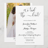 私たちは愛を誓った | ウェディング レセプションの写真 招待状 (正面/裏面)