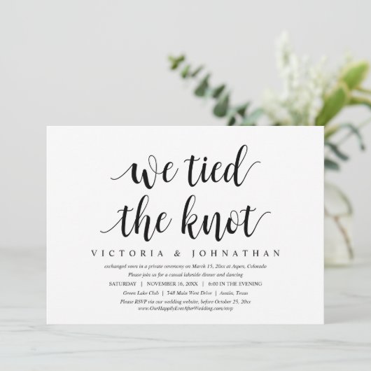 私たちは愛を誓った。結婚後の食事会 招待状 (スタンド正面)