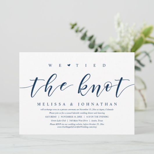 私たちは愛を誓った。結婚記念日の食事会 招待状 (スタンド正面)