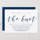 私たちは愛を誓った, 結婚 ふたりだけの挙式後のディナー パーティー 招待状 (正面/裏面)