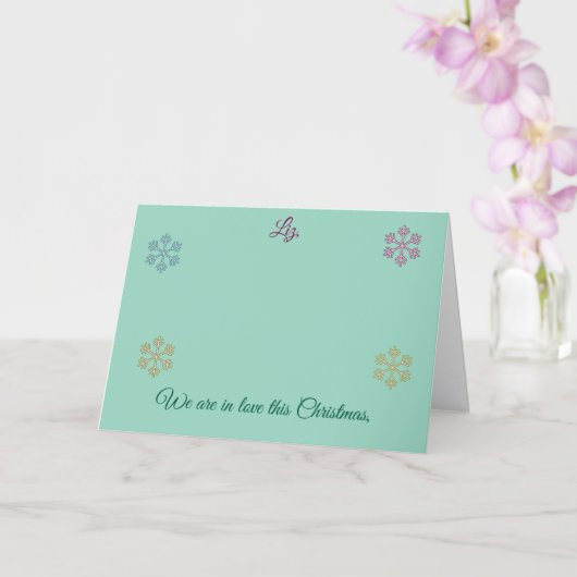 私たちは愛、ガールフレンド、クリスマスカード カード (蘭)