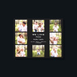 私たちは愛Youおじいちゃん&おばあちゃんフォトコラージブラック キャンバスプリント<br><div class="desc">私たちは愛のおじいちゃんとおばあちゃんフォトコラージュ。8枚。カスタマイズ.黒の背景。キャンバス.</div>