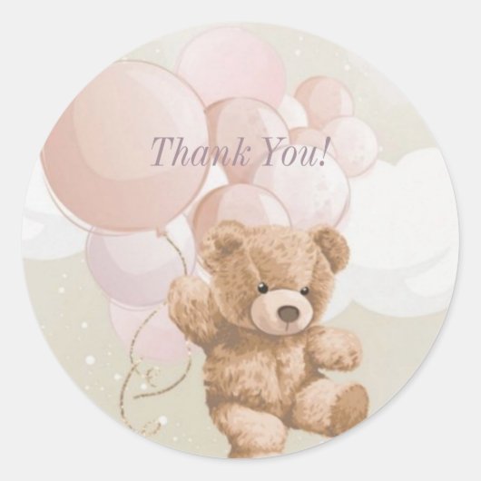 私たちは感謝ステッカーを待つことができる ラウンドシール (正面)