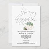 私たちは感謝祭婚約した秋婚約パーティ 招待状 (正面)