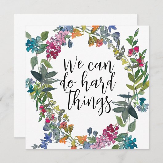 私たちは懸命事ができる感動的引用文カード (正面/裏面)