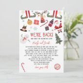 私たちは戻る小妖精や小人到着レターこんにちはクリスマス 招待状 (スタンド正面)