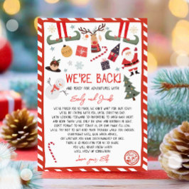 私たちは戻る小妖精や小人到着レターこんにちはクリスマス 招待状