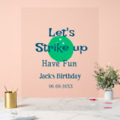 私たちは打ち上げようおもしろいグリーンボールの誕生日の名前 アクリルサイン (ウェディング)