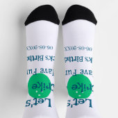 私たちは打ち上げようおもしろいグリーンボールの誕生日の名前 ソックス (上部)