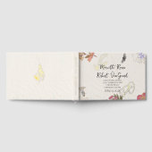 私たちは押された花の惨めなガーデンシック結婚ズ ゲストブック (全面)