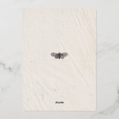 私たちは押された花の惨めなガーデンシック結婚ズ 箔招待状 (裏面)