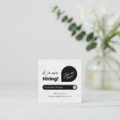 私たちは採用している スクエア名刺 (スタンド正面)