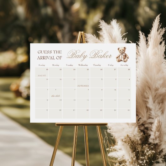 私たちは推測ベビーの到着日ゲームを待つことができる ポスター