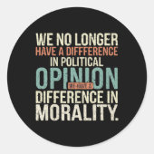 私たちは政治的意見に差がない ラウンドシール (正面)