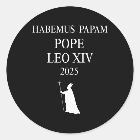 私たちは教皇ハベムスパーム2025 God Bless Pope L ラウンドシール (正面)