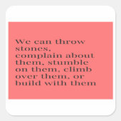 私たちは文句を言える引用文 スクエアシール (正面)