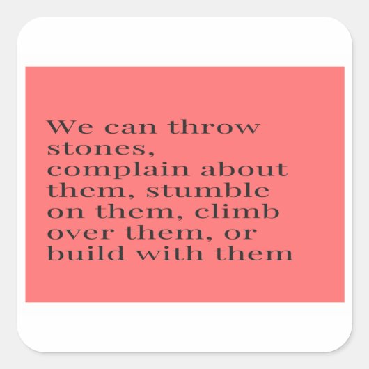 私たちは文句を言える引用文 スクエアシール (正面)